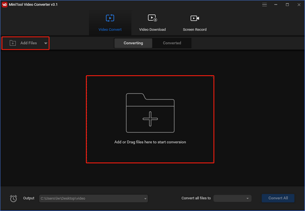 MiniTool Video Converter MP4 to MXF