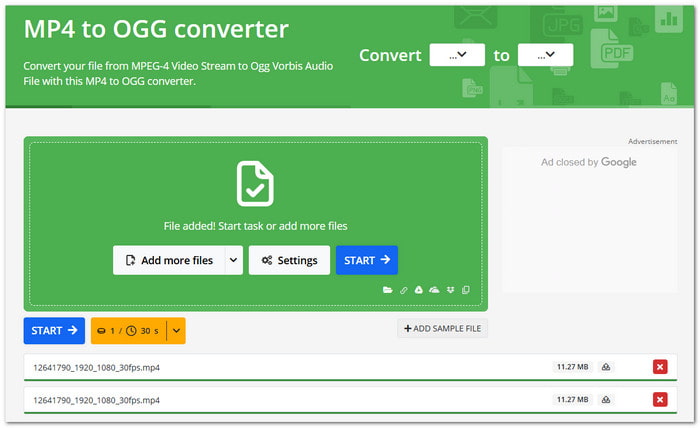 Online MP4 to OGG Converter Software