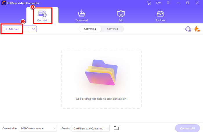 Convert Add Files Hitpaw