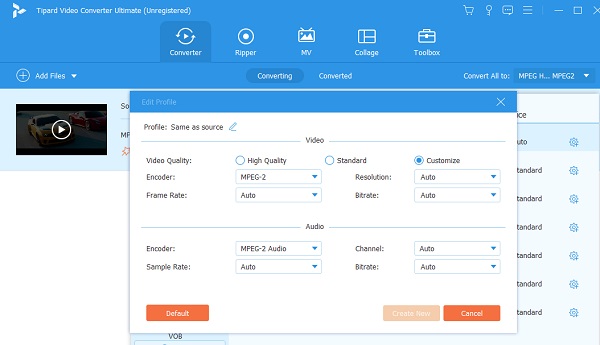 Personaliza la configuración de salida