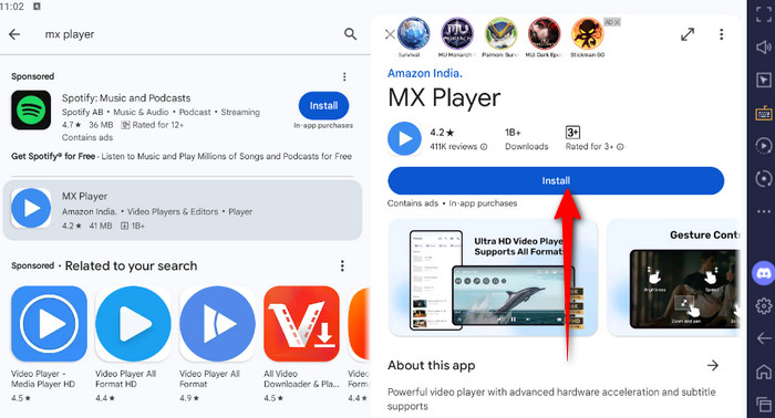 Install MX Player