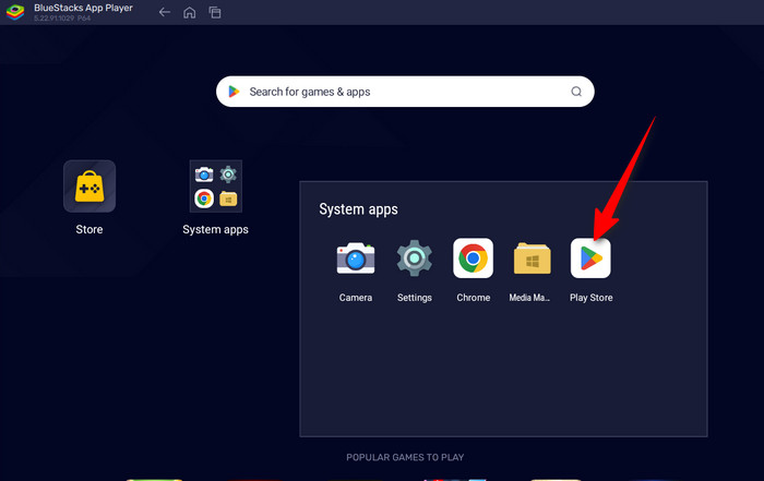 Open Playstore