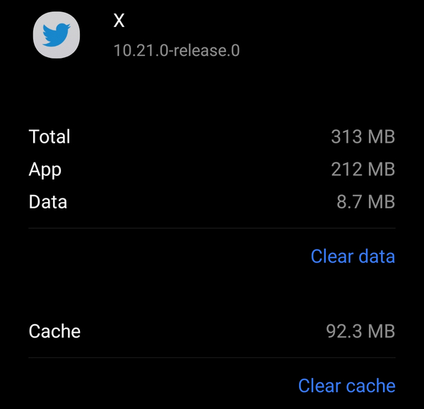 Twitter Clear Cache