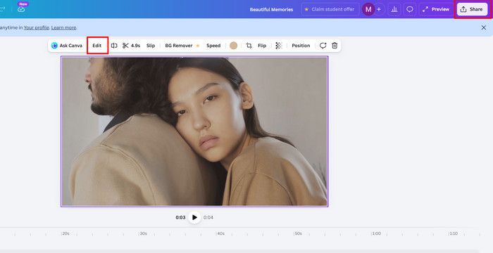 Click Share Button