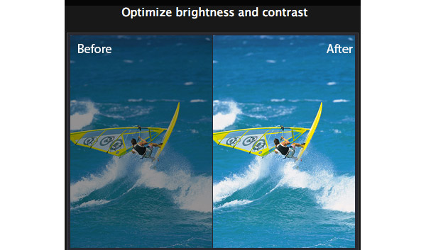 Optimize brightness and contrast