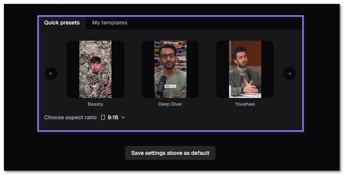Choose From Preset
