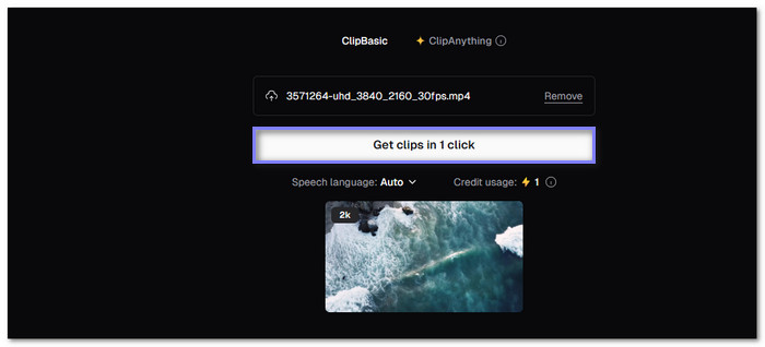 Click Get Clips in One Click
