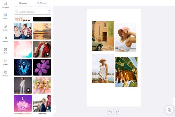 Picsart gratis foto collage maker interface