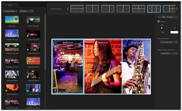 PowerDirector Top Video Collage Maker