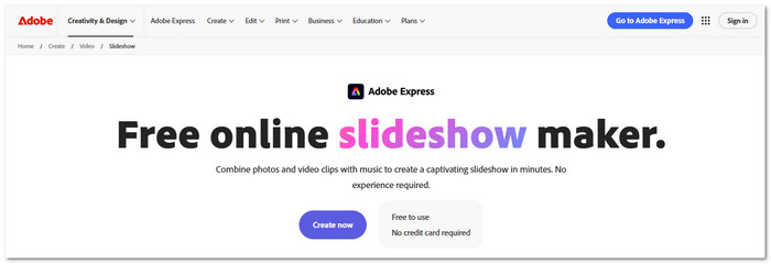 Adobe Express Photo Slideshow Maker