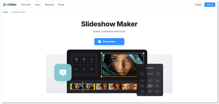 Clideo Photo Slideshow Maker