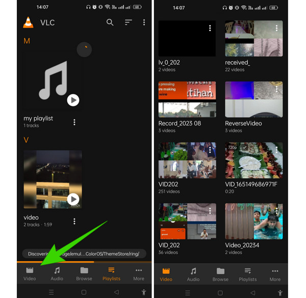 Přehrát video Android VLC