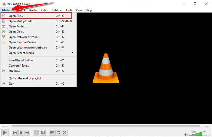 Open VOB on VLC