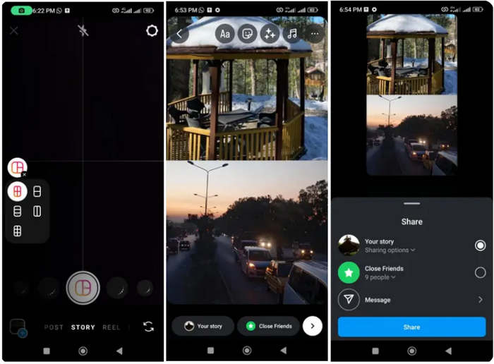 Make Side by Side Video on Instagram