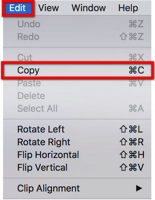 Go to Edit And Copy