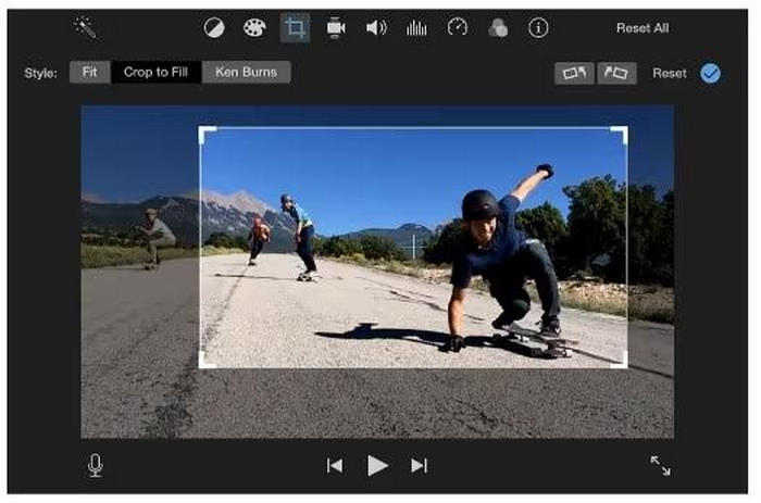 iMovie Crop Video on