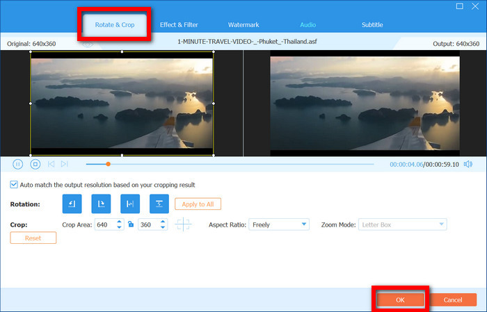 Rotate Crop Modify Video