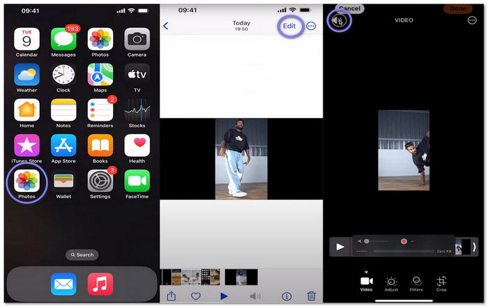 Photos App Remove Audio From Video