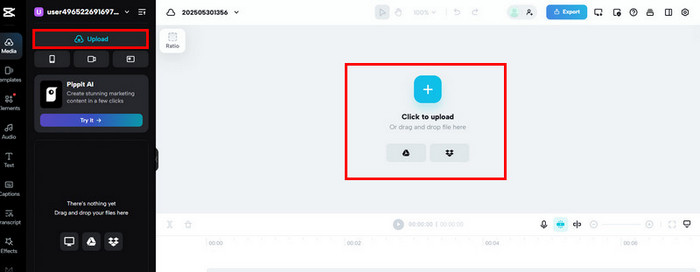 Capcut Upload Video