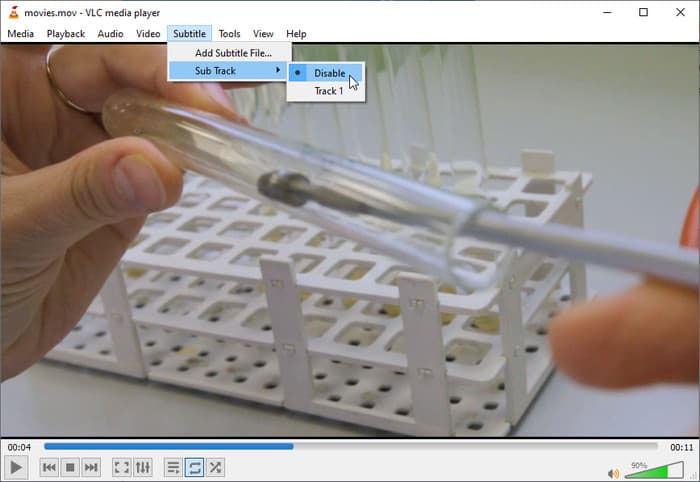 VLC Disable Subtitle