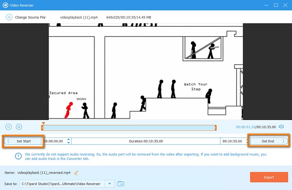 Sélectionnez la partie inversée