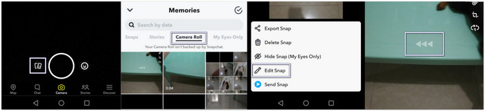 How to Reverse a Video from Your Camera Roll on Snapchat