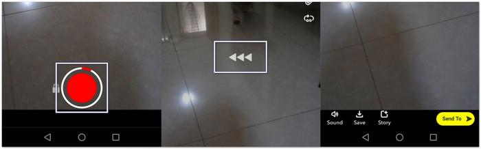 Reverse a Newly Recorded Video via Snapchat Filters