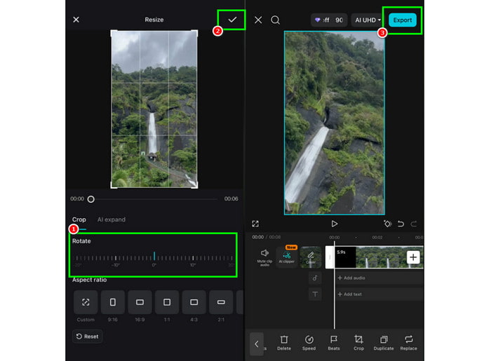 Rotate Video CapCut Mobile