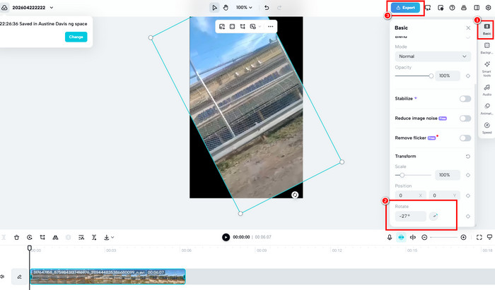 Rotate Video CapCut Online