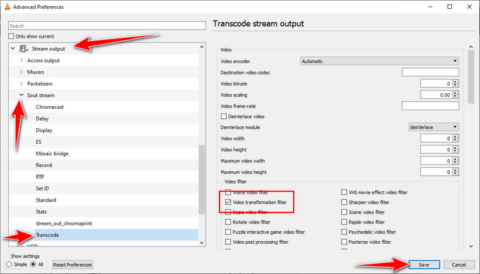 Open Advanced Preferences