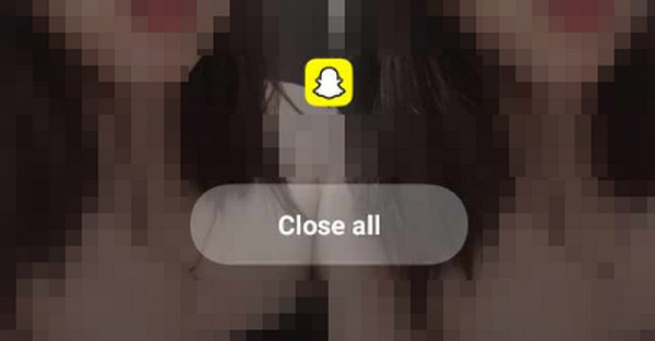 Cancella l'app Snapchat