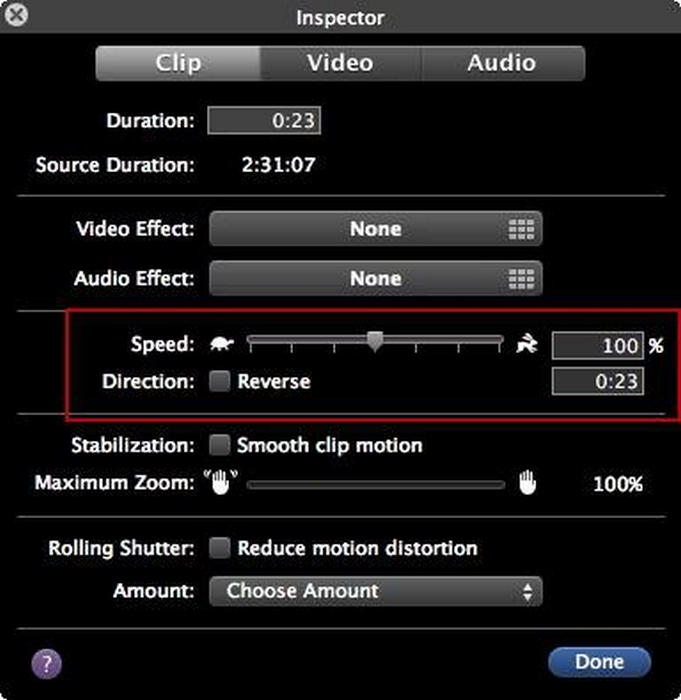 Speed Videos In iMovie