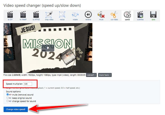 Change Speed Value