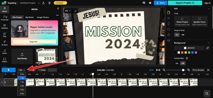 Choose Video Speed