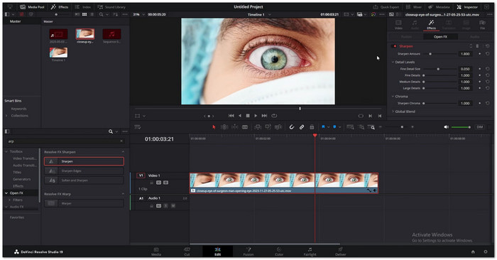 DaVinci Resolve — лучшая альтернатива Topaz Video AI.