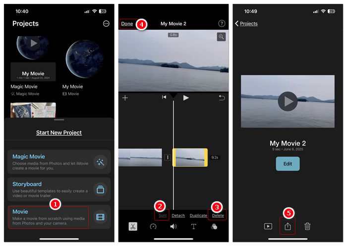 Trim Video iMovie iPhone