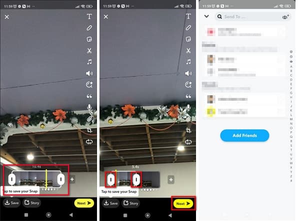 Snapchat Trim Videoları