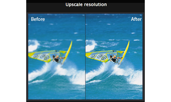 Upscale resolution