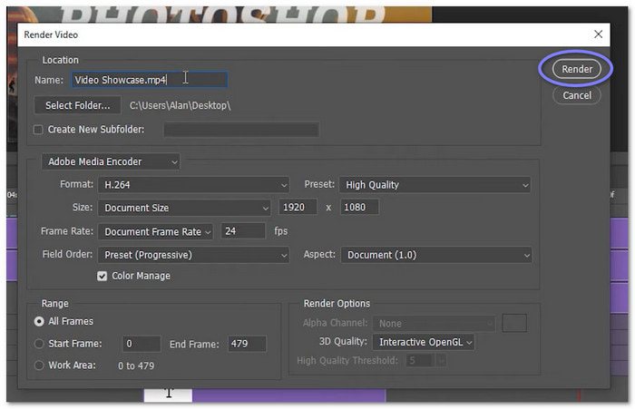 Render Your Edited Video