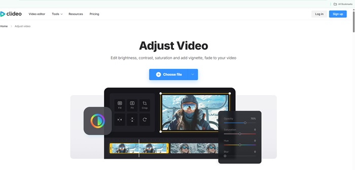 Clideo Video Brightnes Editor