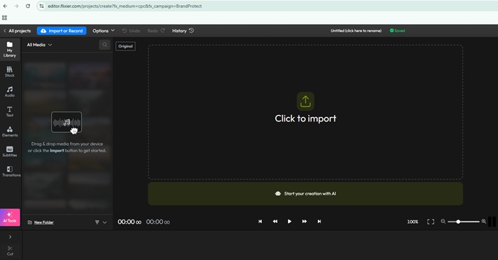 Flixier Interface
