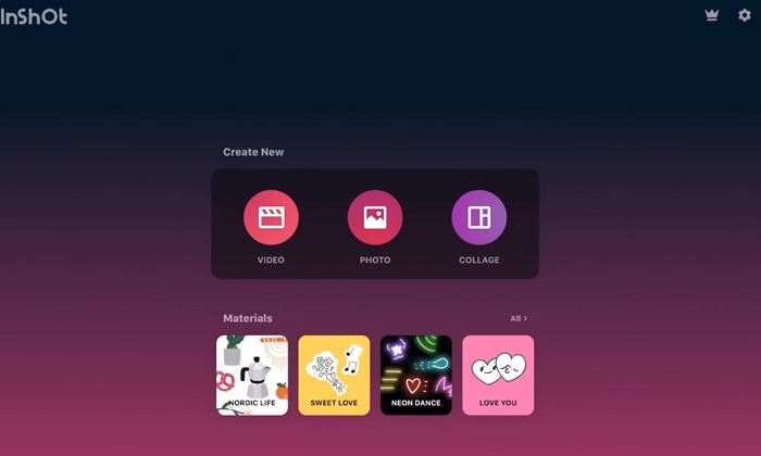 Inshot Interface