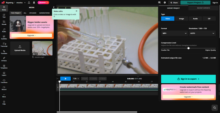Kapwing Online Video Compressor
