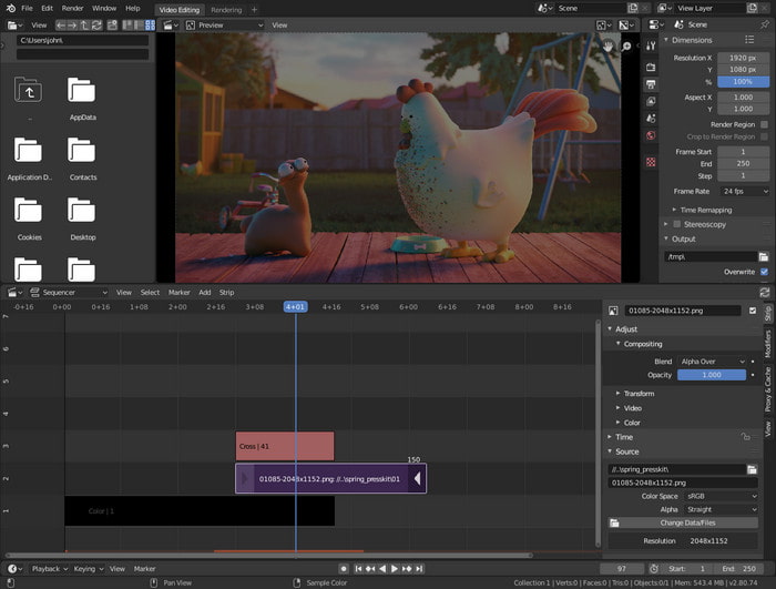 Blender Crop-video