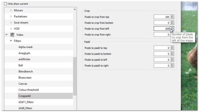 VLC as Video Cropper