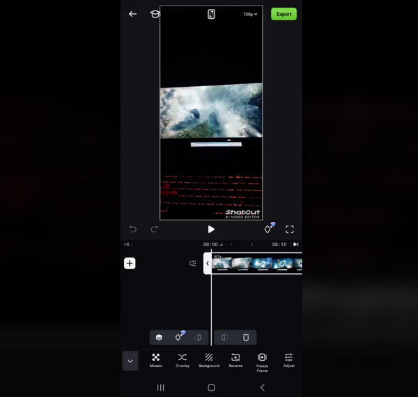 Aplicativo de edição ShotCut para Android