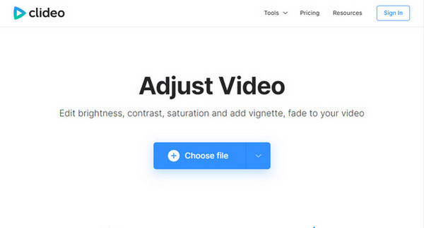Clideo Adjust Video Tool