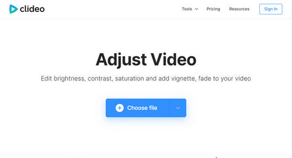 Nástroj Clideo Adjust Video Tool