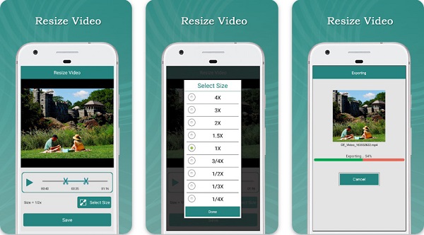 Redimensionner l'application vidéo