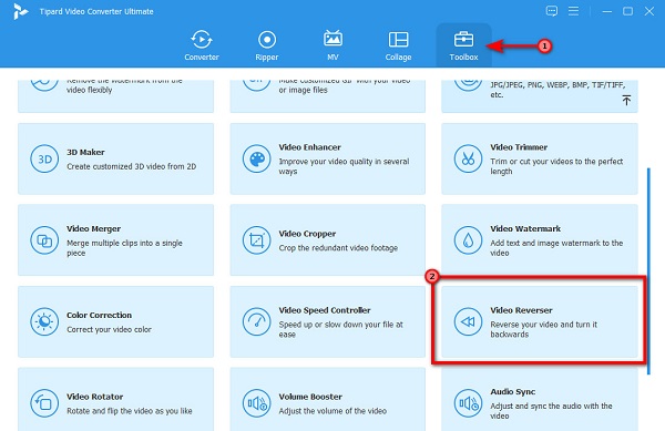 Navigeer door Toolbox